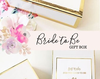 Engagement Gift Box for Her Soon to be Mrs Gift Box Gift for Bride Gift Newly Engaged Gift Engagement Gift for Best Friend (EB3171BPW) EMPTY