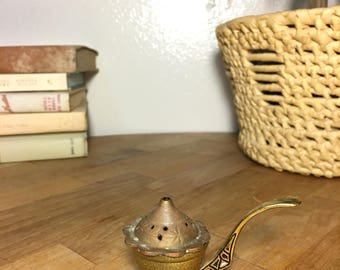 Brass Incense Burner // Hand-painted / Israel