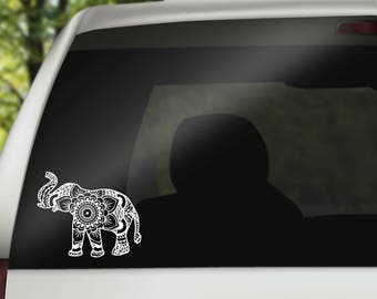 Indian Elephant car decal mandala elephant decal henna elephant design decal trendy decal sister decal cousin gift sister gift day dream
