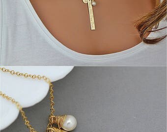 New Mom Necklace, Custom Kids Names, Birthstone Necklace, Bar Necklace, Children's Initials, Mothers Gift, Gold, Silver, Rose Gold
