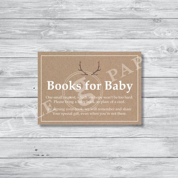 Books for Baby request card Printable Books for by littlegpaperie