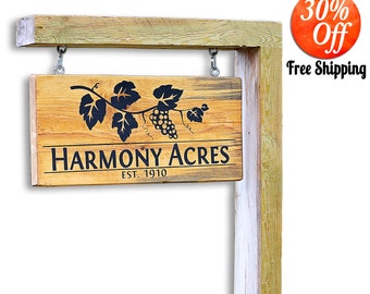 Address sign.address plaque.outdoor house number plaque.house number sign.address yard sign.hanging address sign.house numbers (Yard Sign)