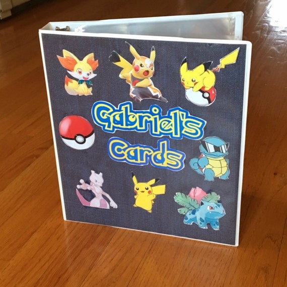 Items similar to Personalized Pokemon Trading Card Book on Etsy