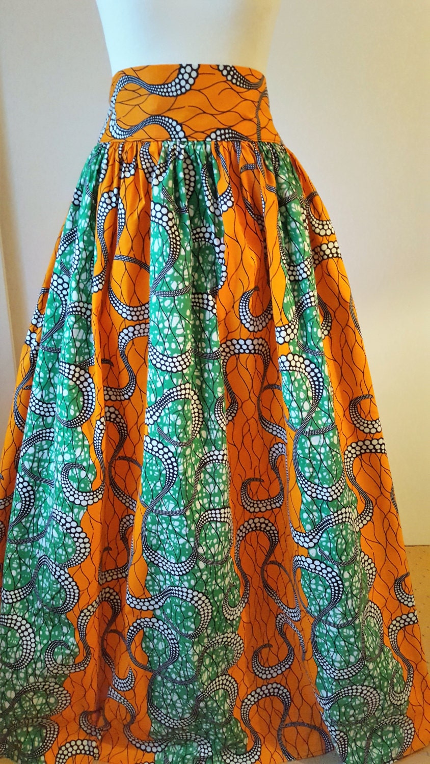 African Printed Maxi Skirt Cotton Print Maxi Skirt High 7329