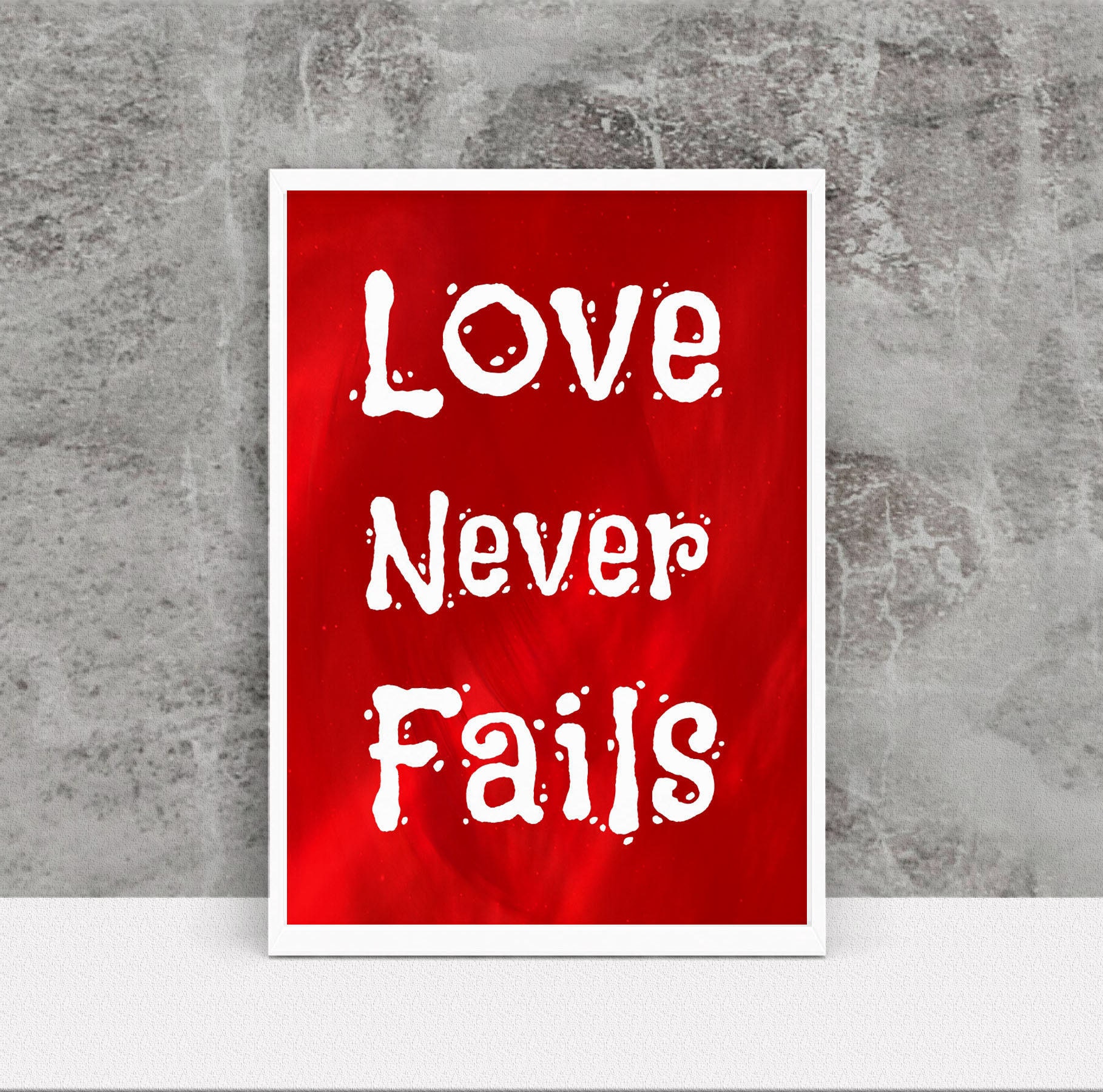 Love Never Fails Quote Bible Verse Print Bible Verse Quote Religious Wedding Gift