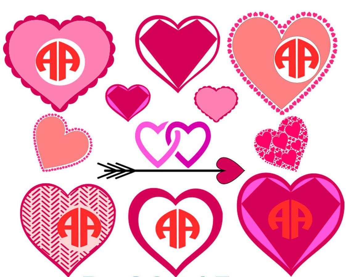 Valentine's day hearts svg cut file vector graphic files Valentine's Day Hearts svg cut file Vector Graphic Files