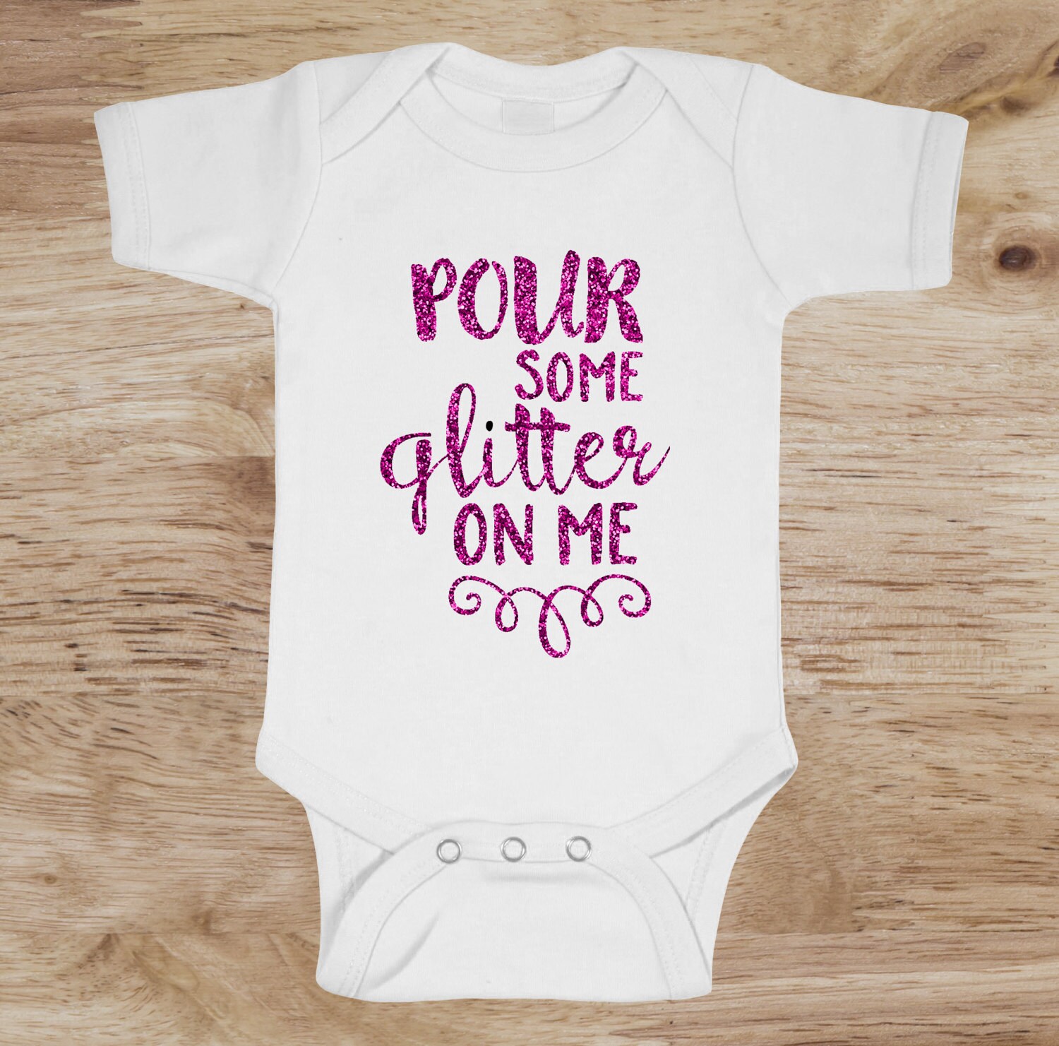 Pink Glitter Shirts Glitter Baby Clothes Baby Glitter Shirts