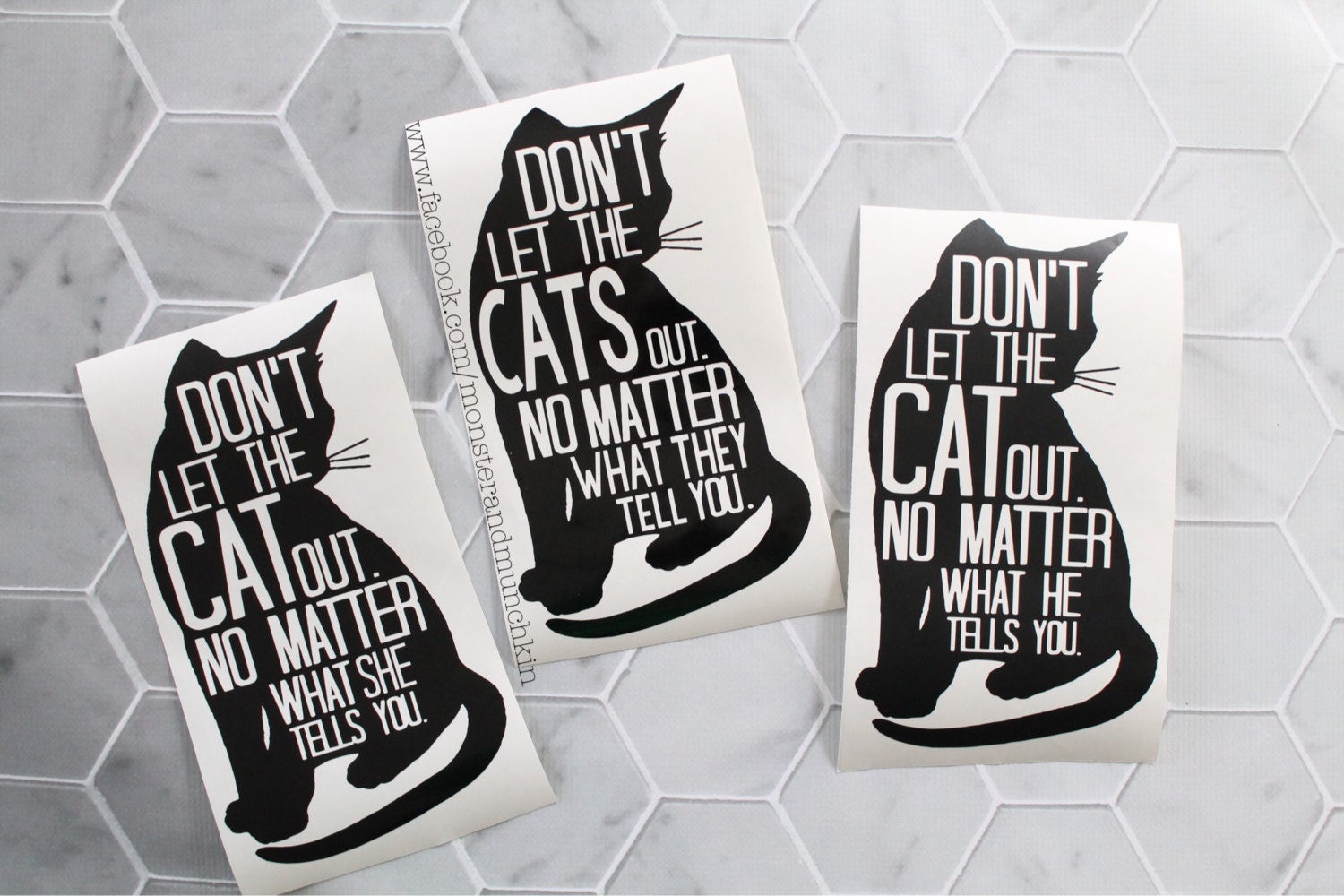 Cat decal cat sign Don't Let the Cat Out. No matter what