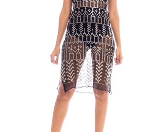 1920s Sheer Net Egyptian Assuit Dress Size: M/XL