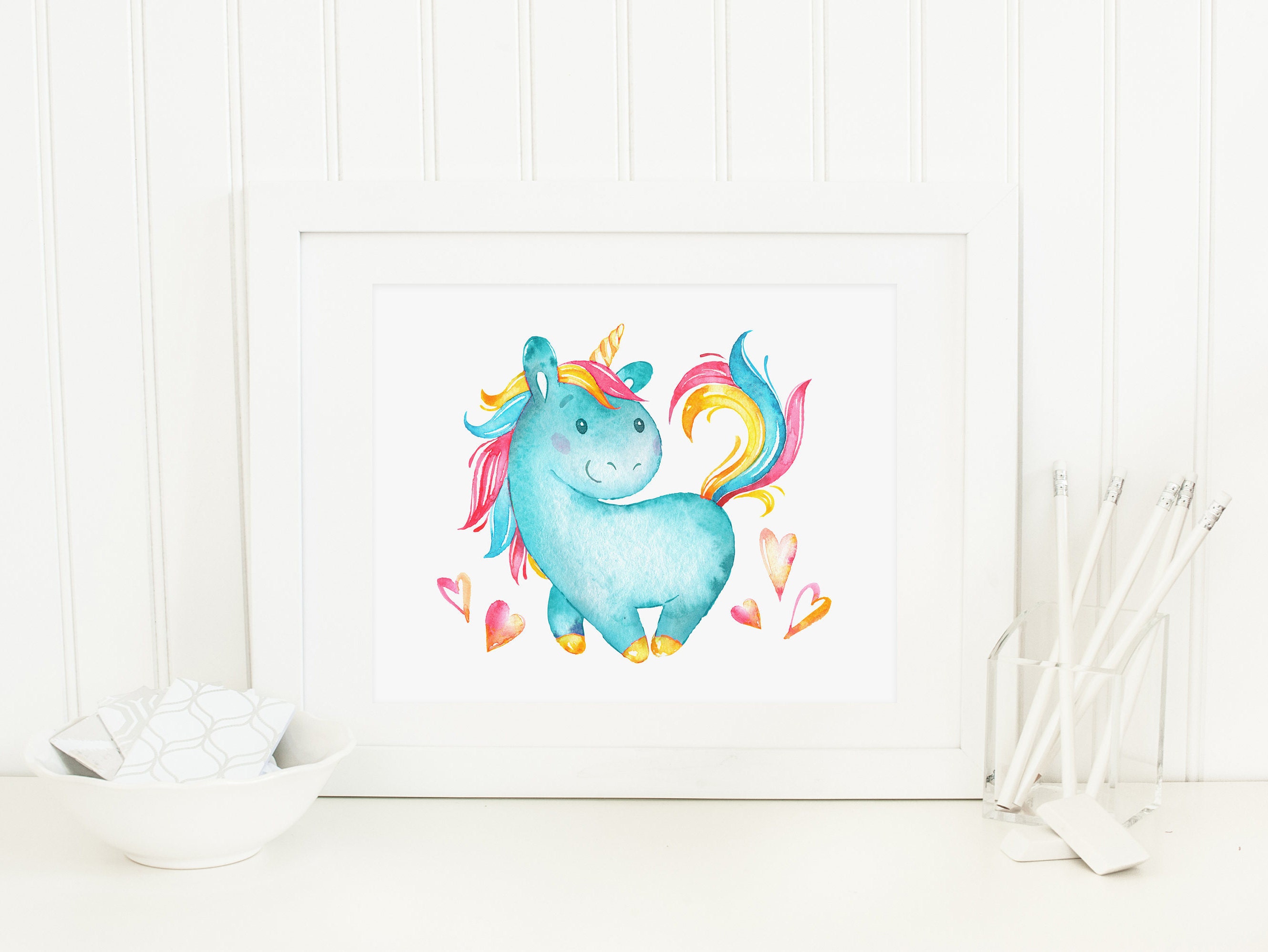 unicorn printable unicorn nursery wall art unicorn decor blue