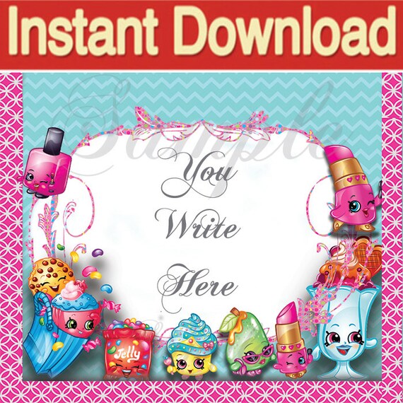 Instant Download Shopkins Food Tents Size when folded in