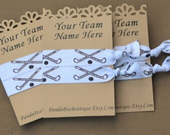 CUSTOM Field Hockey Team Elastic Hair Ties by Panda Pea/Hair Tie Bracelet/Yoga Hair Ties/No Crease Hair Ties