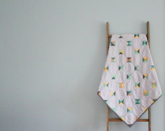 Custom Made-to-Order Baby Quilt - Tiny Tiles Design