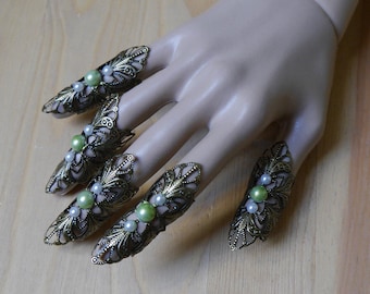 Nails Elb Elfe Fantasy Filigree Claws armor ring