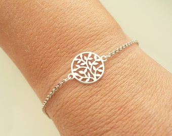 Tree of Life Bracelet, Sterling Silver Bracelet, Gold Tree Bracelet, Family Tree Bracelet, 925 Sterling Silver Jewelry