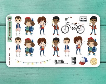 19 Stranger Things Stickers / Planner Stickers / Decorative Stickers