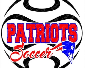 Patriots Soccer SVG DXF EPS png Cut File For Cameo and Cricut, Soccer Svg, Soccer Mom, Soccer Cut File, Patriots Svg, Patriots Cut File