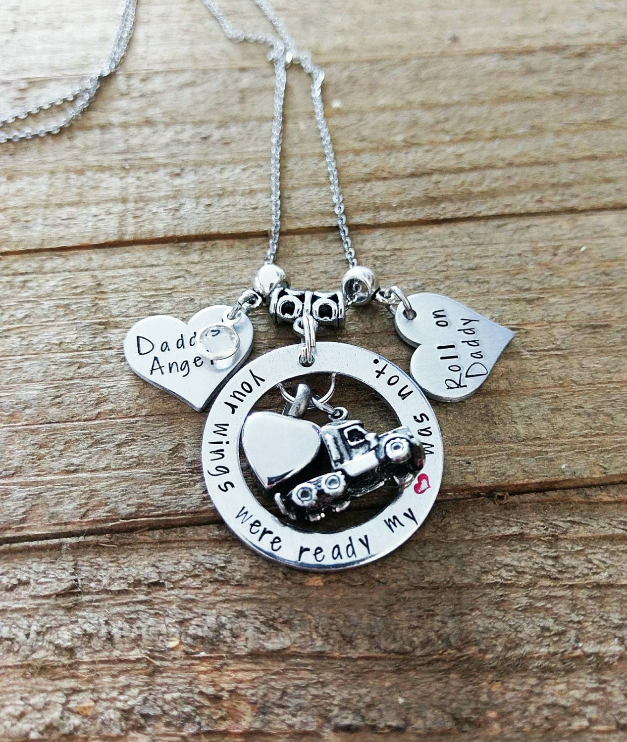 Cremation Urn Necklace Urn Pendant Semi Truck Necklace