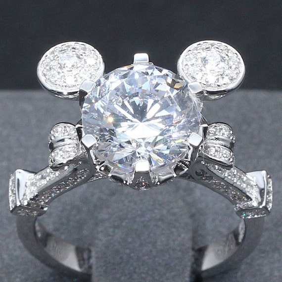 3 carat mickey mouse cinderella mashup pumpkin carriage fairy tale wedding engagement promise wedding ring disney - Mickey Mouse Wedding Ring 3 carat mickey mouse cinderella mashup pumpkin carriage fairy tale wedding engagement promise wedding ring disney - Mickey Mouse Wedding Ring