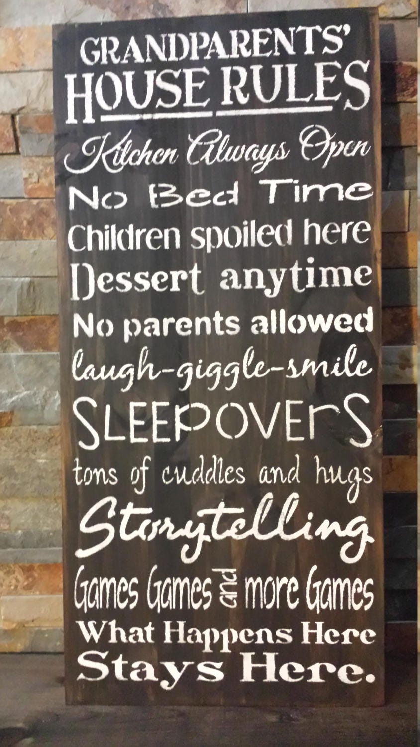 GRANDPARENT HOUSE RULES/Personalize Option Grandparent