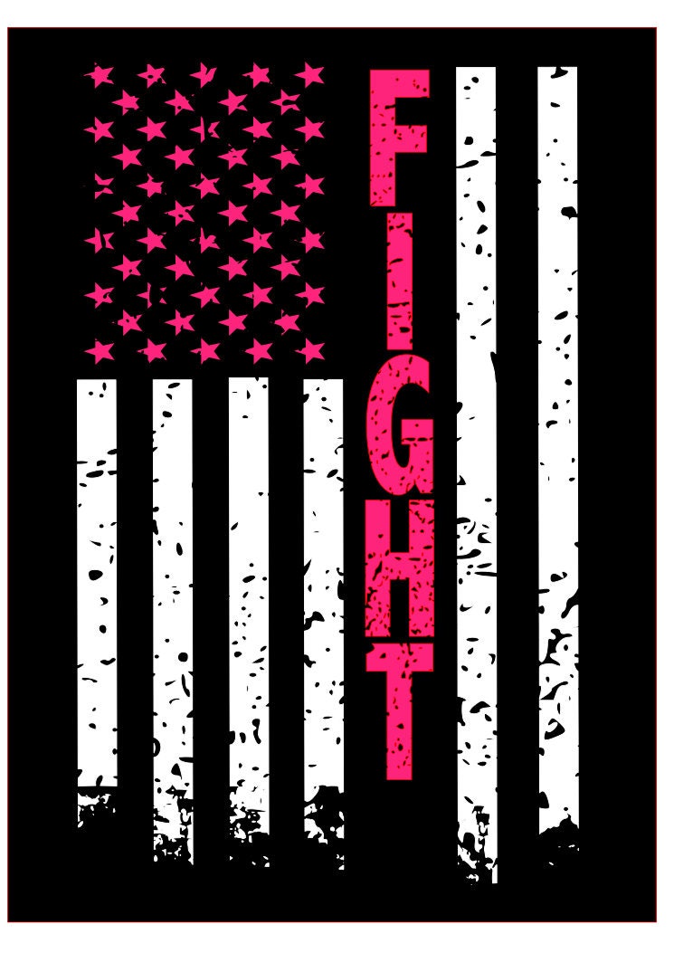 Download Fight Distressed Flag SVG File Quote Cut File Silhouette