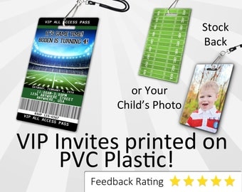 Football Invitation PLASTIC Football, Football Invitation, Birthday Invitation, Birthday Invite, Football Birthday Invitation SKU-INV108