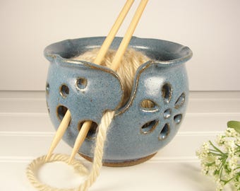 Yarn bowl, Knitting bowl, Yarn bowl Ceramic, Yarn bowl Crohet, Yarn Holder, Pottery Gift ideas