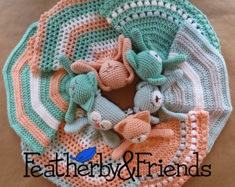 Pattern: Mix & Match Lovies Crochet Lovey Bear Bunny Cat Dog Owl Fox