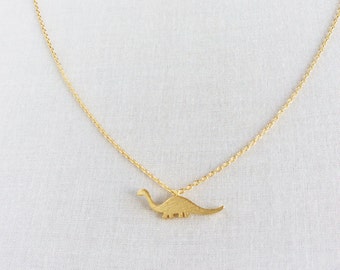 Dinosaur Necklace - Dinosaur Jewelry - Dinosaur Jewellry - Dinosaurs - Dinosaur - Tiny Dinosaur Necklace - Small Gold Necklace, GPN13