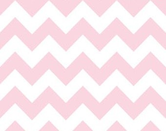 SALE! Full roll, save 40%! FREE domestic SHIPPING use code Freeship20, 10 yards laminated cotton fabric aka oilcloth soft pink/white chevron