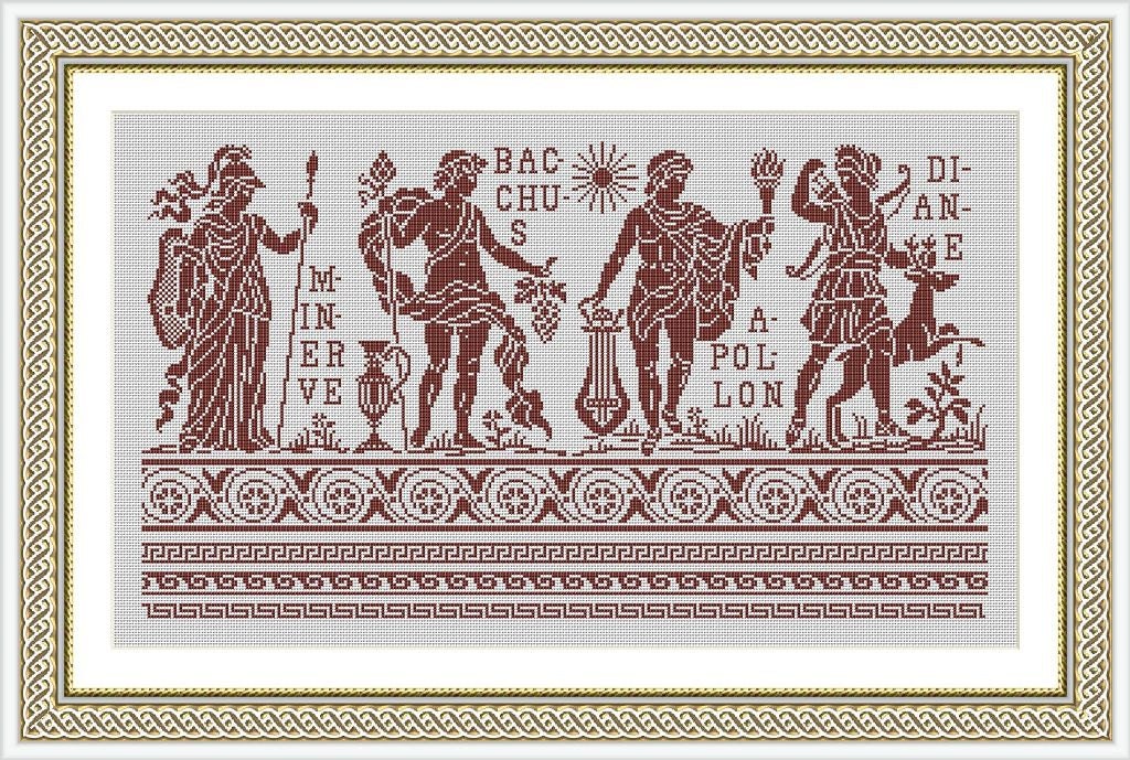 Greek gods and goddesses the scheme for cross stitch