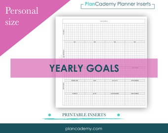 Monthly Chart Flexi planner Personal size Filofax inserts