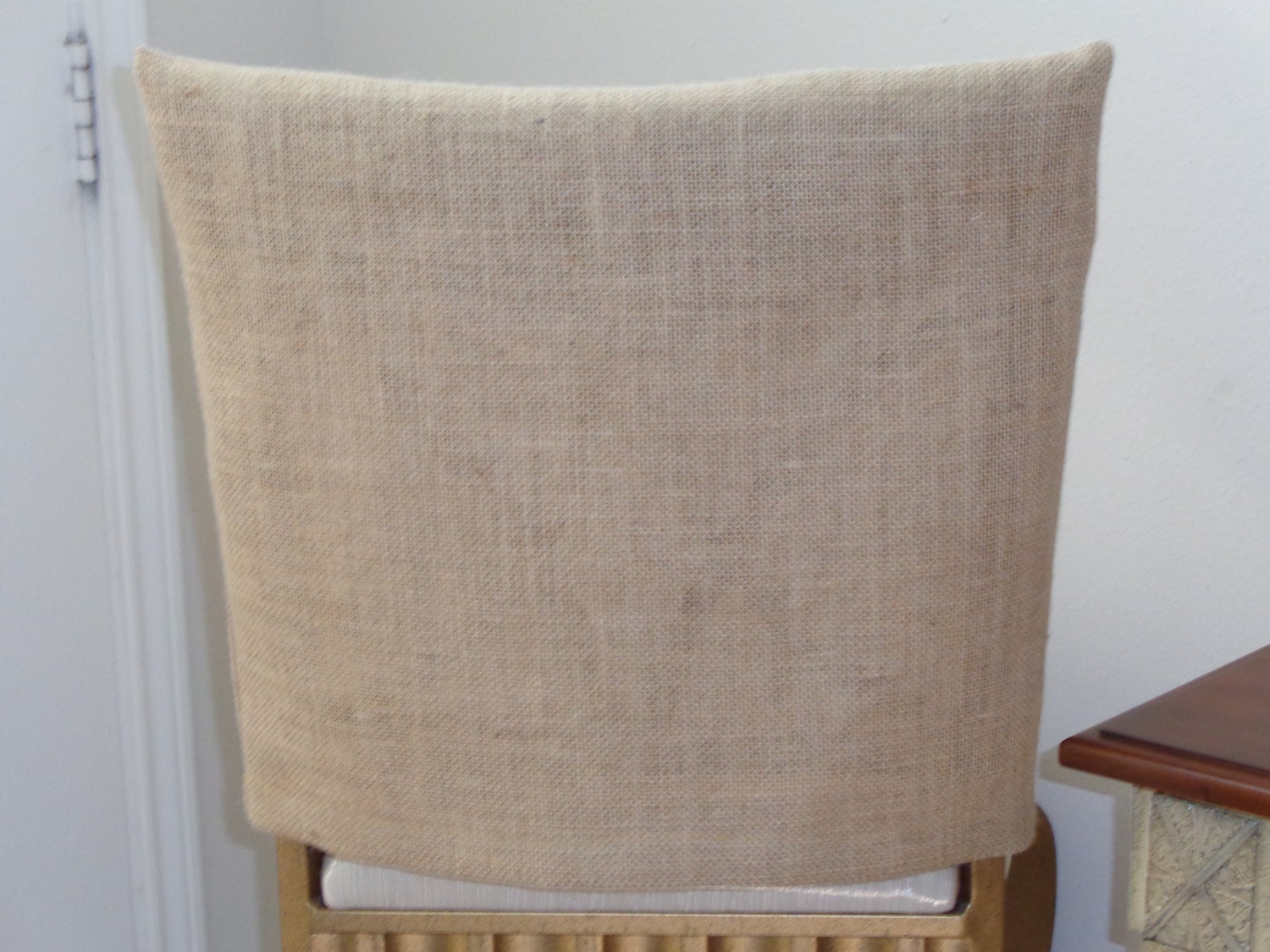 Burlap chair back covers