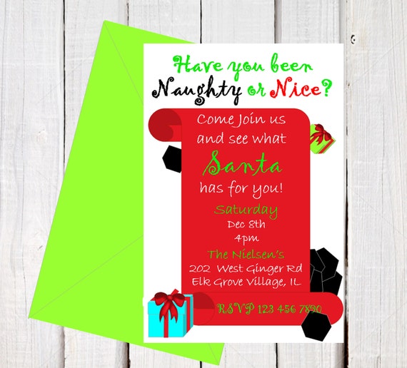 Naughty Or Nice Invitations 8