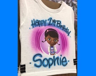 Doc Mcstuffins Birthday Outfit, Doc Mcstuffins SVG, Doc Mcstuffins Invitation, Doc Mcstuffins shirt, Doc Mcstuffins Party, airbrush