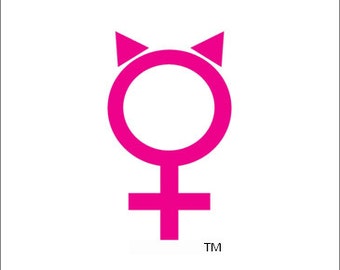 Decal of Female Symbol with "Pussy Hat"