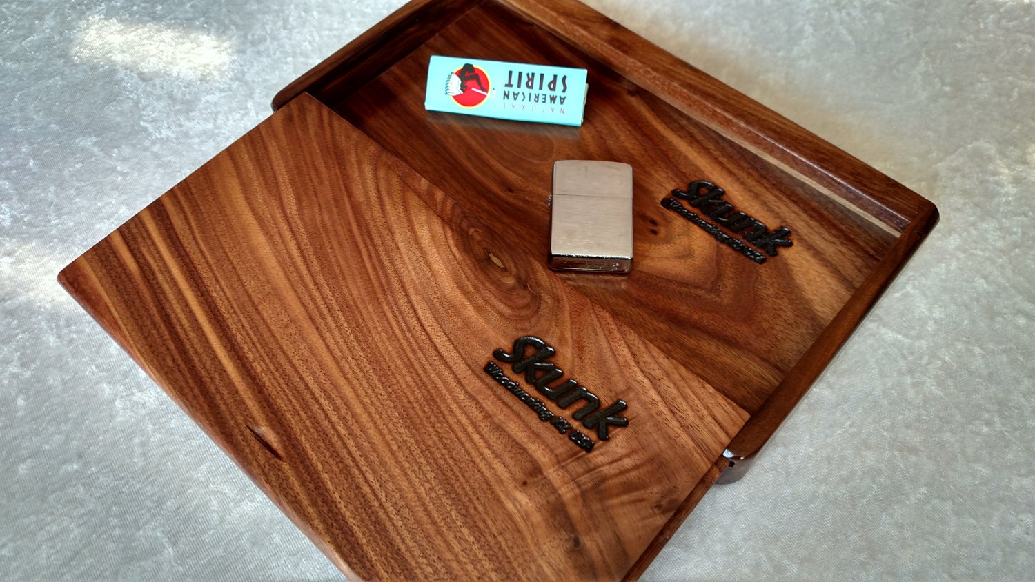 Rolling tray stash box rolling tray with lid desk tray