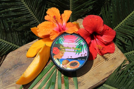Papaya Enzyme Exfoliating Tropical Face Mask - 100% natural ingredients free of chemical, vegan friendly, real Papaya aroma