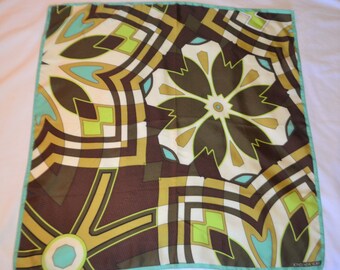 Silk Scarf, Jones New York Silk Scarf, Square Silk Scarf, Square scarf
