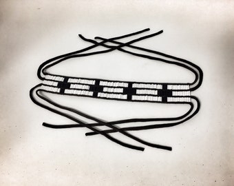 3 Row--White and Quahog Purple Choker