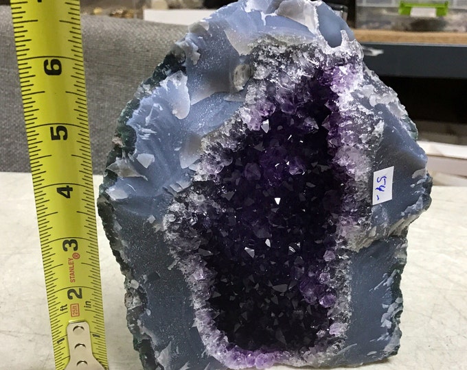 Amethyst Geode Cathedral 5 LBS- 7 Inches tall X 5 Inches Wide From Brazil Home Decor \ Reiki \ Healing Stones \ Chakra \ Christmas Gift
