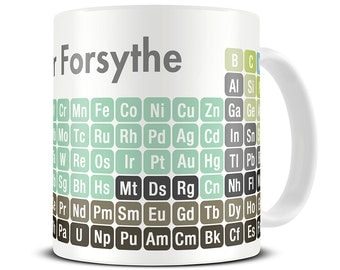 Science Gifts - Chemistry Mug - Personalized 2017 Periodic Table of Chemical Elements Mug - Periodic Table Mug - Gifts for Scientists MG096