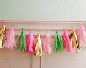 Lily Pulitzer Inspired Tassel Garland