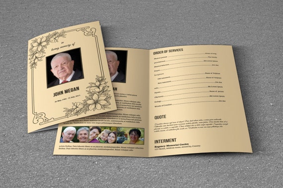 Funeral Program Template Obituary Program Template