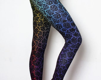 Dungeons and Dragons dice leggings, pathfinder, dice legginss, fantasy leggings, rpg leggings, rouge leggings, leggings of awesomness, d&d