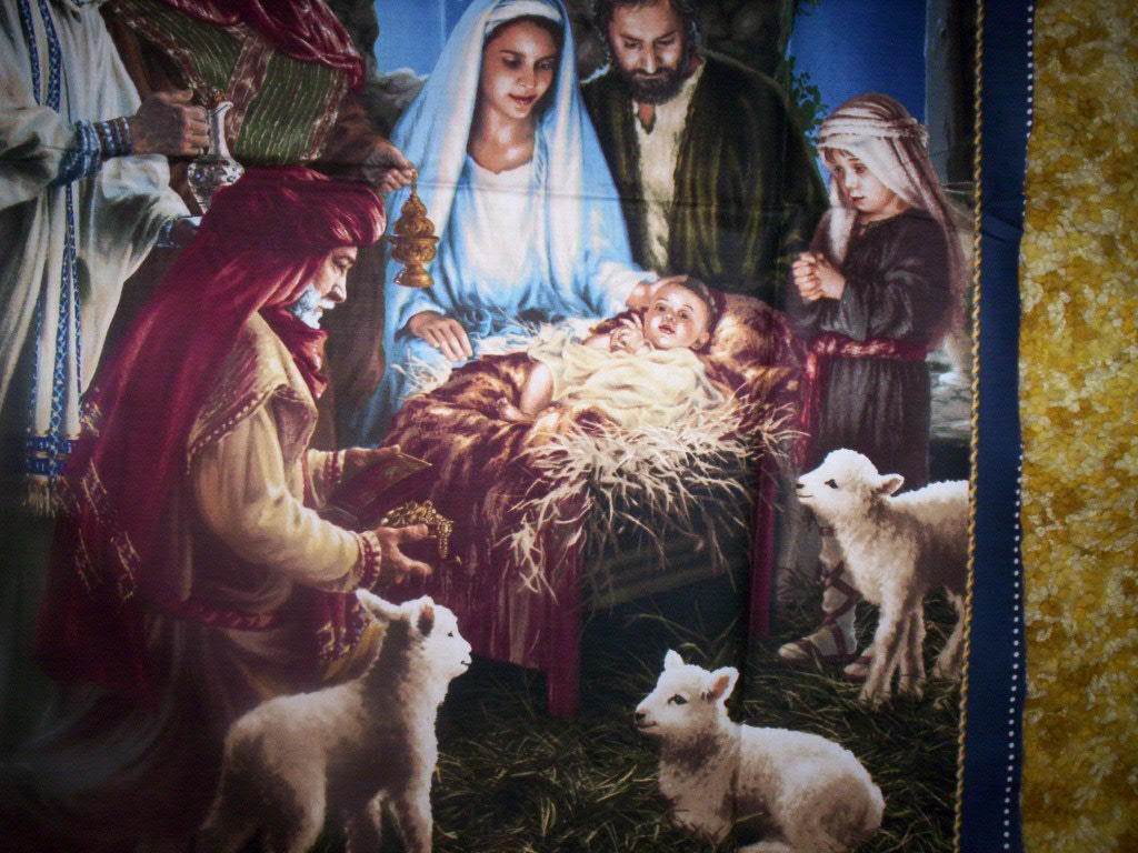 1 Panel Nativity cotton fabric Dona Gelsinger for Timeless Treasures