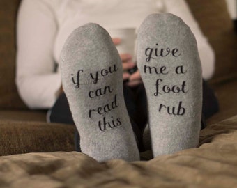 If You Can Read This Socks Womens - Mother's Day Gift - Foot Rub Socks - Funny Socks for Women - Gift for Women - Bridesmaid gift
