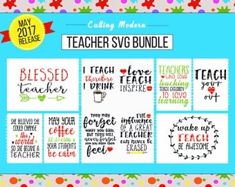 Teacher SVG Cut File Bundle - May 2017 Release - Silhouette Cameo Cricut Vinyl