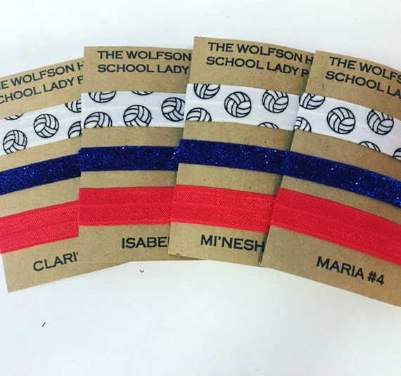 Volleyball Hair Tie Team Spirit Team Colors Sport Elastic