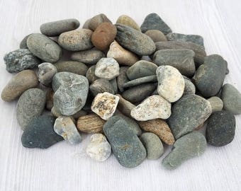 Beach Rocks Small Smooth Pebbles Pebble Art Craft Stone Coastal Wedding Sea Stones Flat Rock Craft Pebbles - 60 Small Beach Rocks R